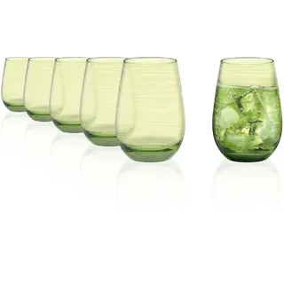 Stölzle Wasserglas Twister Grün Kristallglas 0,465 l 6-tlg.
