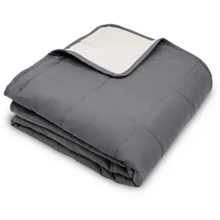Zollner Tagesdecke, 260x260 cm, 100% Polyester, Grau , Anthrazit , Textil , 260x260 cm , Oeko-Tex® Standard 100 , Heimtextilien, Bettwäsche & Leintücher, Tagesdecken