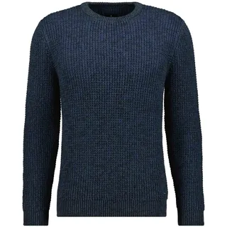 Rundhalspullover RAGMAN, Herren, Gr. 58, bunt (blau, grün, 731), Strick, 100% Baumwolle, Rundhals, Pullover Rundhalspullover