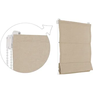 Raffrollo Faltrollo 120x175 cm Natur Jalousie Premium