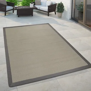 Paco Home Sisala 270 Outdoor-Teppich 120 x 170 cm Beige/Grau