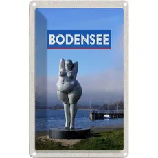 Blechschild 20x30 cm - Bodensee Deutschland Skulptur Ufer