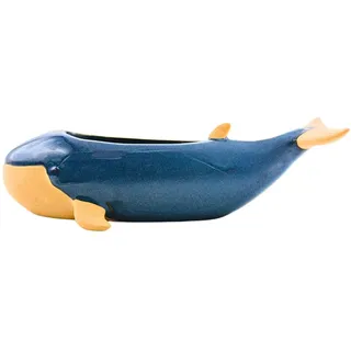 Dekohelden24 Wal 30 x 13 x 9 cm Keramik