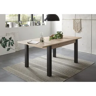 Stolkom LUCAS 140-210 x 76 x 90 cm Eiche Artisan schwarz