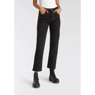 Levi's 501 Crop Jeans mit hoher Taille in Black Sprout-W27 / L30