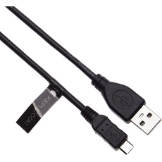1m Micro-USB-Kabel kompatibel mit Fire TV Stick, Amazon, Echo Dot (2. Generation), Echo Dot Kids Edition, Amazon Tap, Amazon Fire 7, Fire HD 8, Fire HD 10 (Schwarz)