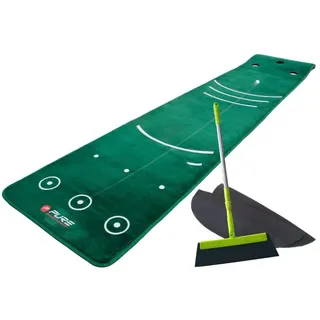 Pure2Improve Golf-Puttingmatte Dual Grain (mit Besen) grün 70x335cm