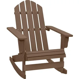 vidaXL Garten-Schaukelstuhl Holz Braun - Braun