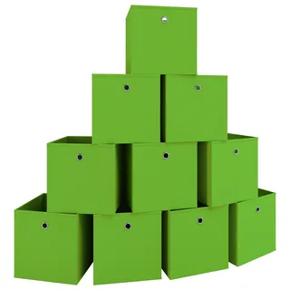 VCM Faltbox 27 x 28 x 27 cm 10-tlg. grün