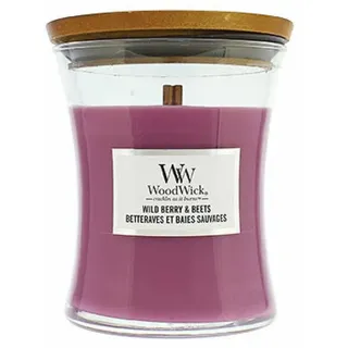 Woodwick Medium Hourglass Wild Berry & Beets Duftkerze 275 g rosa
