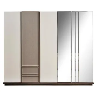 Schlafzimmer Set Bett 2xNachttische Schminktisch Luxus neu 6tlg Design - Beige