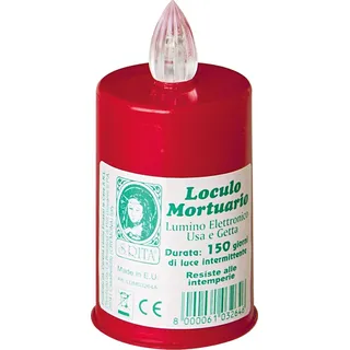 Die briantina Teelicht loculo mortuario, Rot, 10 x 5 cm