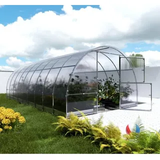 Gewächshaus KLASIKA EASY 3x4m (12m2) mit 6mm Polycarbonat (Rahmen aus Vierkantrohr)