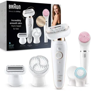 Braun Silk-épil 9 Flex 9100 weiß/gold