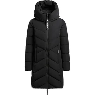 khujo Darka2 Damen Wintermantel Steppmantel Winterjacke Kurzmantel (DE/NL/SE/PL, Alphanumerisch, M, Regular, Regular, 200 Black) (200 Black, S)