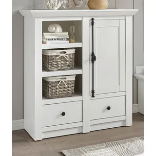 furn.design Highboard 105 x 115 cm Weiß