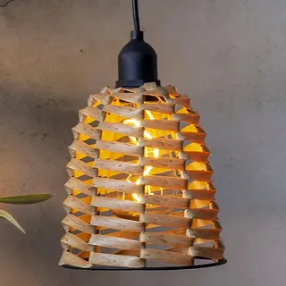 Hängeleuchte Twine Outdoor mit Timer - Schwarz, Braun