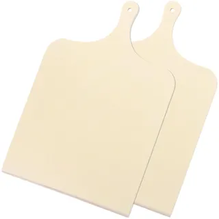 QUARKZMAN Pizzabrett Holz Pizzaschieber Birke Pizzaschaufel Kitchenware mit Griff Für das Auslegen von Pizzen 2er Set, M