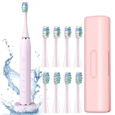 Bild von Elektrische Zahnbürste Schallzahnbürste - COULAX Reise Zahnbürsten Elektrisch Schallzahnbürste, Shcall Electric Toothbrush Mit 8 kopf, 5 modi, Timer
