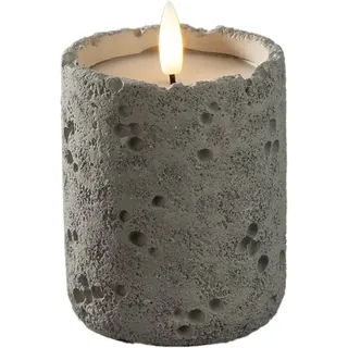 Konstsmide LED-Kerze Betonoptik für Innen Ø 8 cm x 10 cm Grau