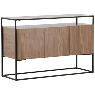 Livetastic Sideboard, Schwarz, Walnuss, Holz, Pappel,Pappel,Pappel, furniert, 120x80x45 cm, stehend, Holzmöbel, Kleinmöbel Holz, Sideboards Holz