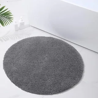 Antislip Rund 90 cm - Zacht Microvezel Badkamertapijt, Hochpolig und Wasserabsorbierend