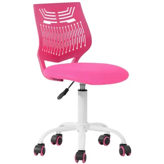FurnitureR Bürostühle, Schreibtischstuhl ohne Armlehnen, Höhenverstellbarer Drehstuhl mit Rollen, Ergonomischer Schreibtischstuhl für Home Office & Studium, 360° Drehbar, 3 Farben wählbar