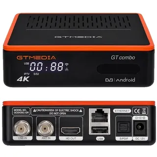 Smart TV Box, 4K UHD Unterstützung, Dual-Broadcast-Funktionalität, GRAU, EU-Stecker