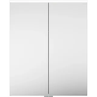 burgbad Eqio Spiegelschrank mit LED-Aufsatzleuchte, 2-türig, 650x800x170mm, SPGS065F6584, Korpus: Dunkelgrau Matt