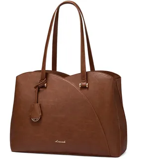 LOVEVOOK Shopper Damen Groß, 15,6 Zoll Laptoptasche Handtasche Arbeitstasche Bürotasche, PU Leder Handbags for Women Schultertasche Lehrertasche Aktentasche Tote Bag für Arbeit Business Uni Schule