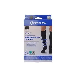 FIRST AID ONLY® Kompressionsstrümpfe, geschlossene Spitze SPORT schwarz Größe XXL 1 St.