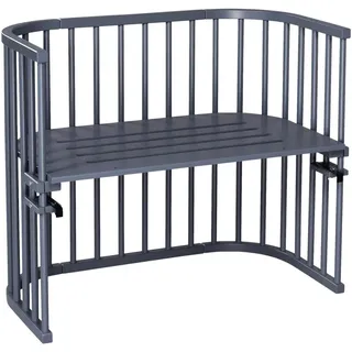 Babybay Beistellbett , Grau, Schieferfarben , Holz , Buche , 54x79x94 cm , EN 71 , Lattenrost stufenlos höhenverstellbar, zur Sitzbank umbaubar, zum Gitterbett umbaubar, sehr stabil , Babymöbel & Kindermöbel, Babyzimmer, Babybetten, Beistellbetten