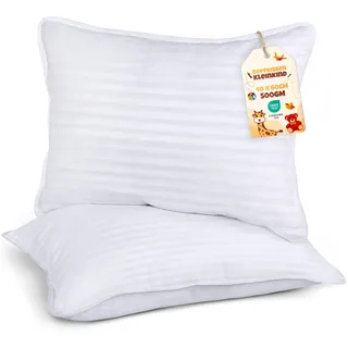 Utopia Bedding Kopfkissen Kleinkind 40 x 60 cm, 2er Set Kinderkopfkissen, Atmungsaktiv Polybaumwolle Gewebe, Kinderkissen zum Schlafen, Kissen für Kleinkinder, Für Kinder ab 2 Jahren (Weiß)