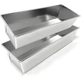Space Home - Classic Backform Kastenform für Kuchen und Brote - Gleichmäßige Bräunung - Brotbackform - Plumcake - Sauerteigbeständig - Aluminium - Set 2-35 cm