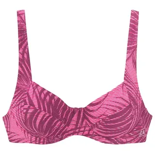 LASCANA ACTIVE Bügel-Bikini-Top Damen bordeaux-bedruckt Gr.36 Cup E