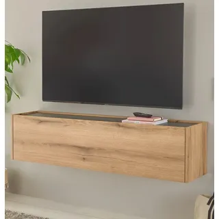 furn.design Evoke Eiche TV-Lowboard 150x35x30 cm Grau Holzwerkstoff