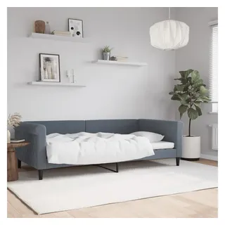 vidaXL Tagesbett Dunkelgrau 100x200 cm Samt - Grau