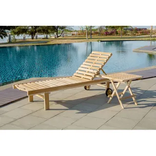 Möbilia Gartenliege 200 x 65 x 36 cm Braun