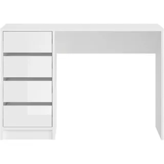 Home Affaire Schreibtisch »Pisa, Breite 110 cm, 4 Schubkästen, hochglanz Schubkastenfront« grifflose Optik, individuell einsetzbar, Schminktisch, Homeoffice,