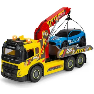 DICKIE Toys - Volvo Abschleppwagen Giant Tow Truck (54 cm) mit Ford Auto (26 cm) - Spielzeug-Set für Kinder ab 3 Jahre mit Kran, Freilauf, Licht & Sound, inkl. Batterien