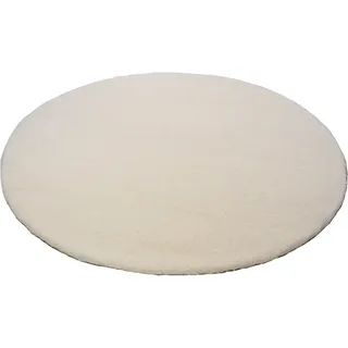 THEKO Amravati Wollteppich Ø 250 cm Weiß