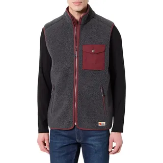 Fjällräven Vardag Pile Fleece Weste Dark Grey/Maroon L