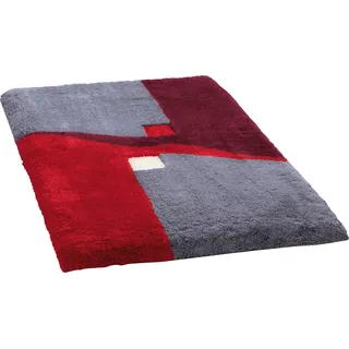 Erwin Müller Badematte Athen, Badteppich, Badvorleger rutschhemmend rot Größe 50x80 cm - kuscheliger Hochflor, für Fußbodenheizung geeignet (weitere Größen)