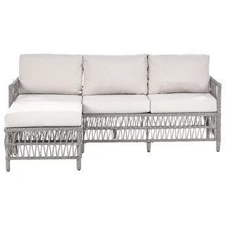 Beliani Garten-Lounge-Set 2-tlg. grau/beige
