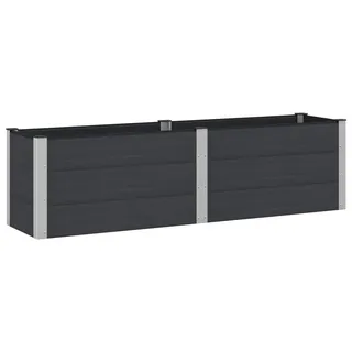 vidaXL Hochbeet Schwarz 200 x 50 x 54 cm - Schwarz