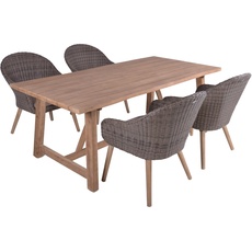Bild Tischgruppe »OAKLAND/PUEBLO Set 01««, (Set), 4 Sessel, Tisch LxB: 200x100 cm, inkl Auflagen,
