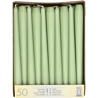 Papstar Leuchterkerzen 25 cm jadegrün 50 St.