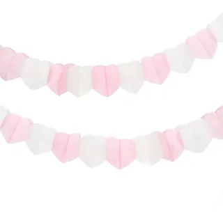 Talking Tables Herz-Girlande, umweltfreundlich, Papier-Party-Dekorationen für Valentinstag, Hochzeit, Verlobung, Brautparty, 3 Stück, je 3 m Länge, hergestellt von Talking Tables