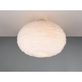 meine wunschleuchte Ausgefallene Wohnzimmer LED Deckenleuchte mit Kugel Lampenschirm Plüsch Ø 50cm