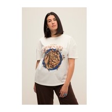 T-Shirt, oversized, Tiger Print, Rundhals, Halbarm